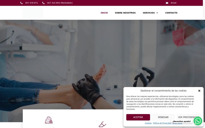 Screenshot of clinicapodologicacordoba.com