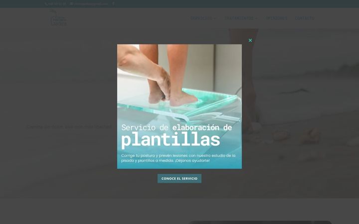 Screenshot of clinicapodologicagadealicante.com