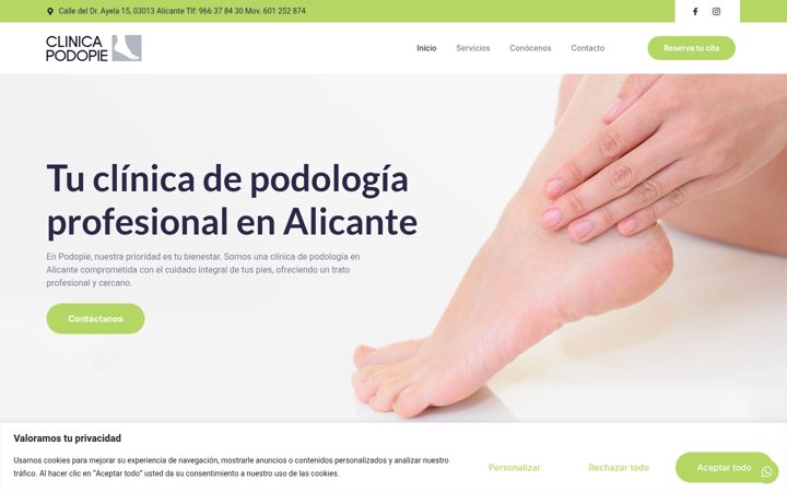 Screenshot of clinicapodopie.com