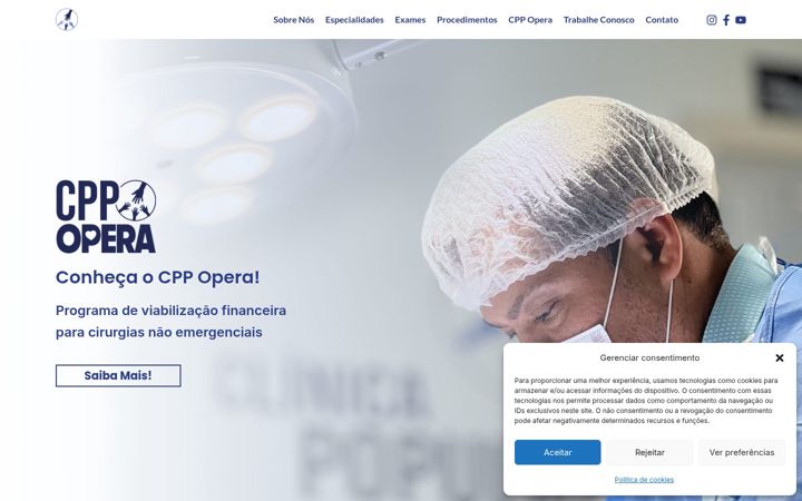 Captura de pantalla de clinicapopulardepicos.com.br