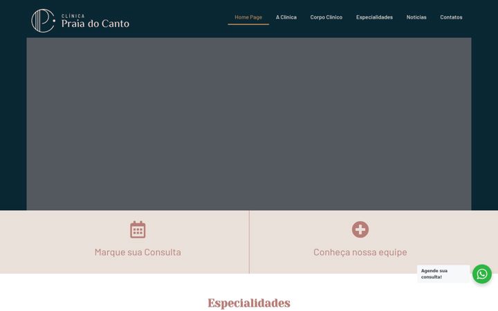 Screenshot stránky clinicapraiadocanto.com.br
