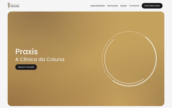 Screenshot di clinicapraxis.pt