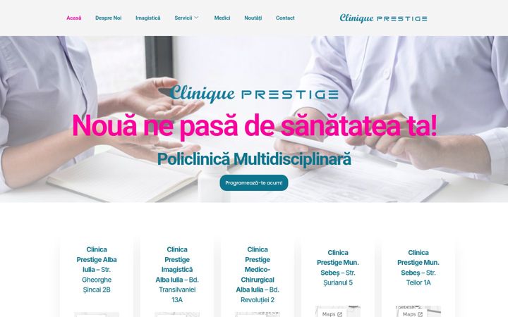 Zrzut ekranu clinicaprestige.ro