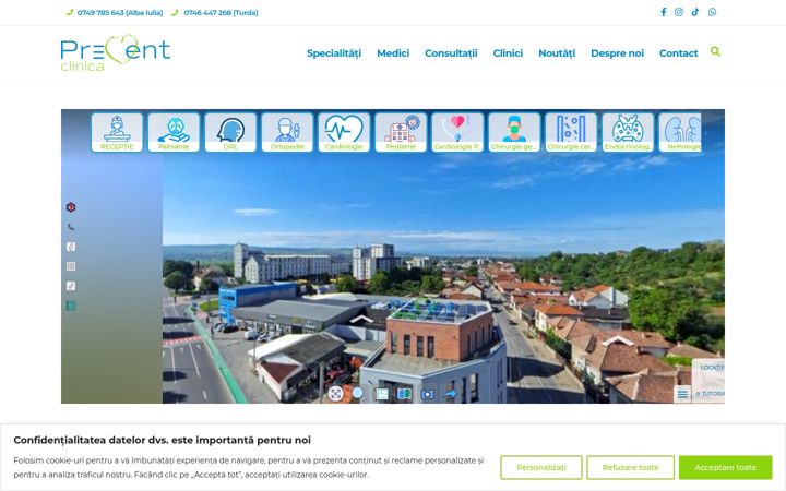 Zrzut ekranu clinicaprevent.ro