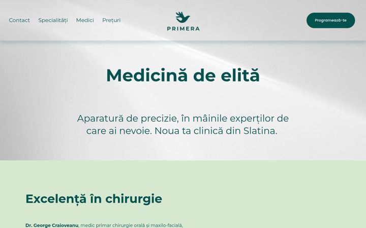Zrzut ekranu clinicaprimera.ro