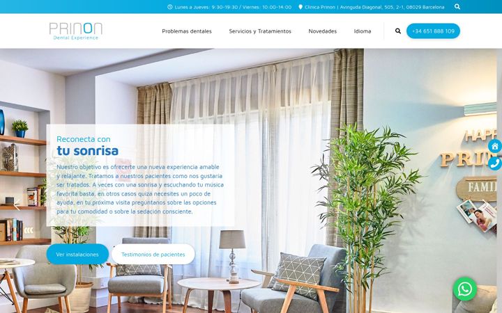 Screenshot of clinicaprinon.com