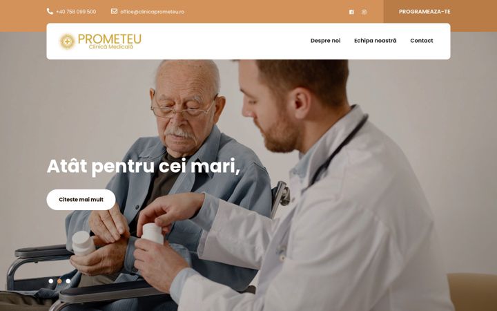 Zrzut ekranu clinicaprometeu.ro