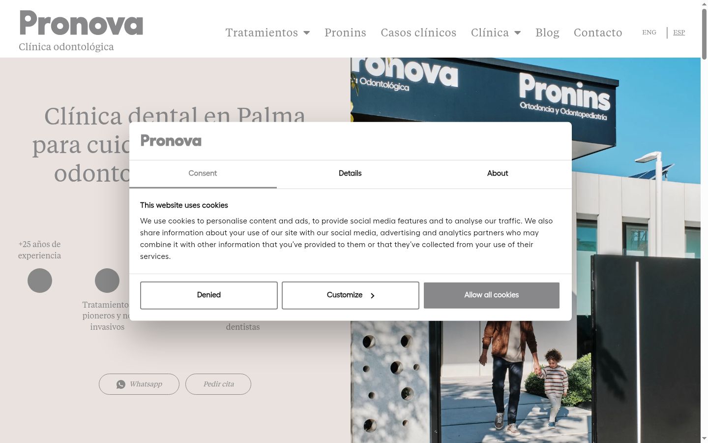 Sutikimo reklamjuostės, rodytos prieš bet kokią sąveiką, ekrano kopija