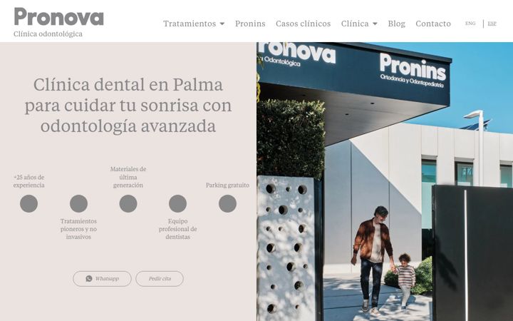 Screenshot of clinicapronova.com