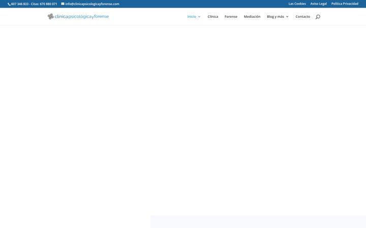 Screenshot of clinicapsicologicayforense.com