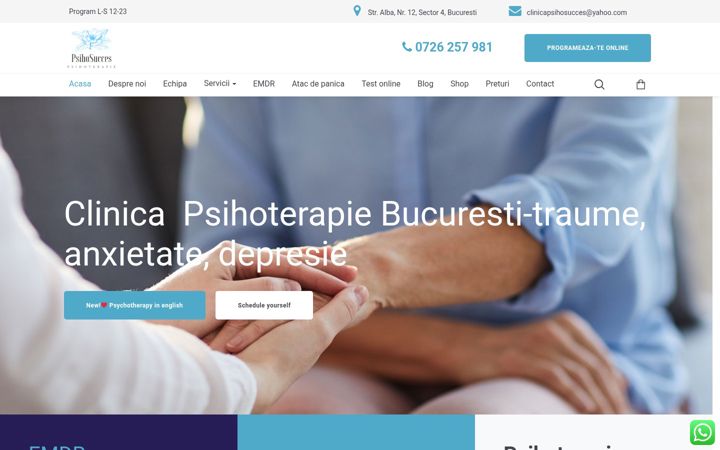 Zrzut ekranu clinicapsihoterapie.ro