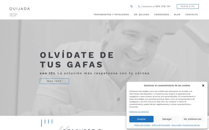 Screenshot of clinicaquijada.es