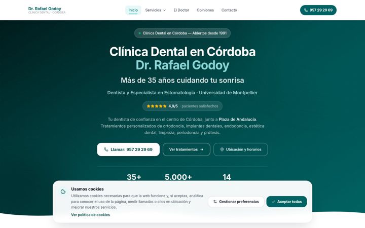 Screenshot of clinicarafaelgodoy.es