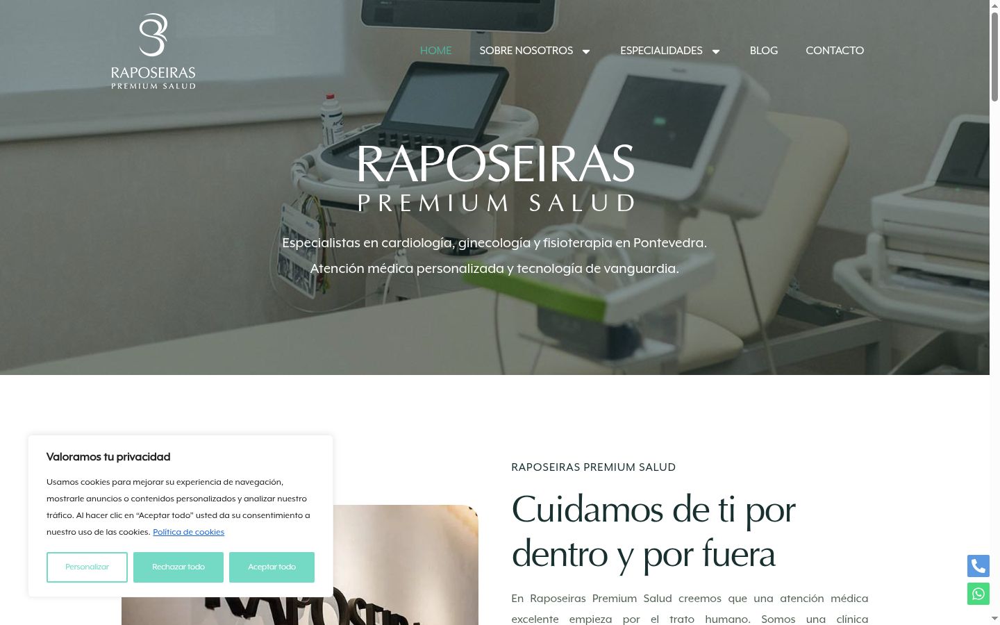Captura de ecrã do banner de consentimento apresentado antes de qualquer interação