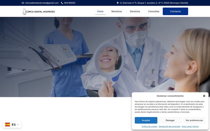 Screenshot of clinicaraquelharo.com