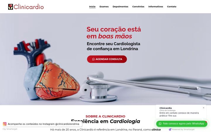 Screenshot of clinicardiolondrina.com.br