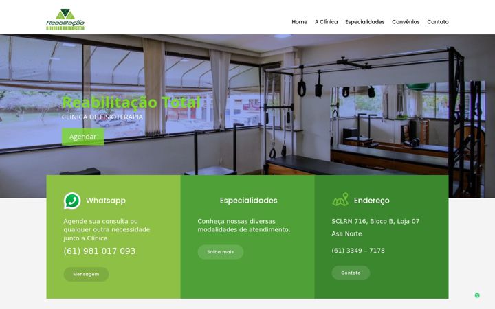 Screenshot of clinicareabilitacaototal.com.br