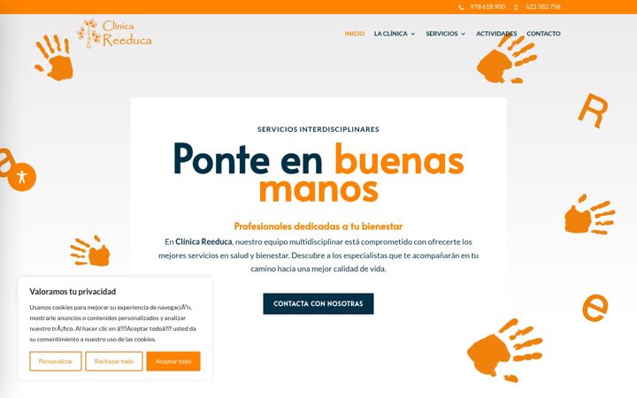Captura de ecrã de clinicareeduca.es