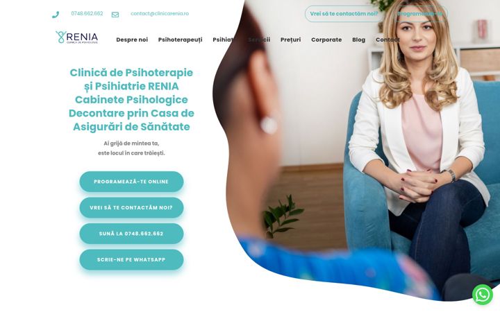 Zrzut ekranu clinicarenia.ro
