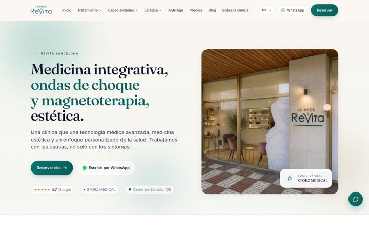 Screenshot of clinicarevita.es