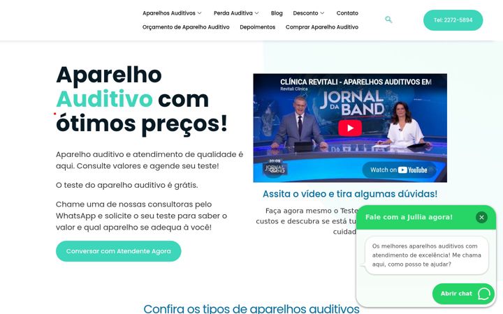 Screenshot of clinicarevitali.com.br