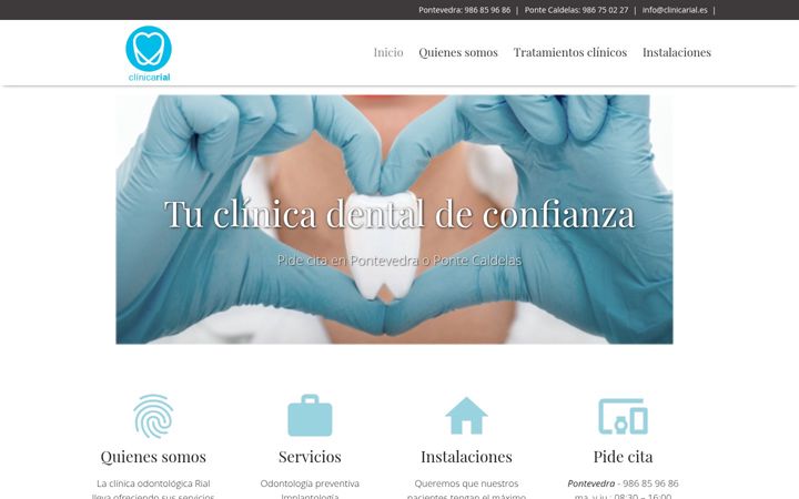 Captura de ecrã de clinicarial.es