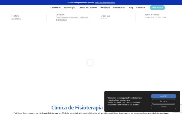 Screenshot of clinicarias.com