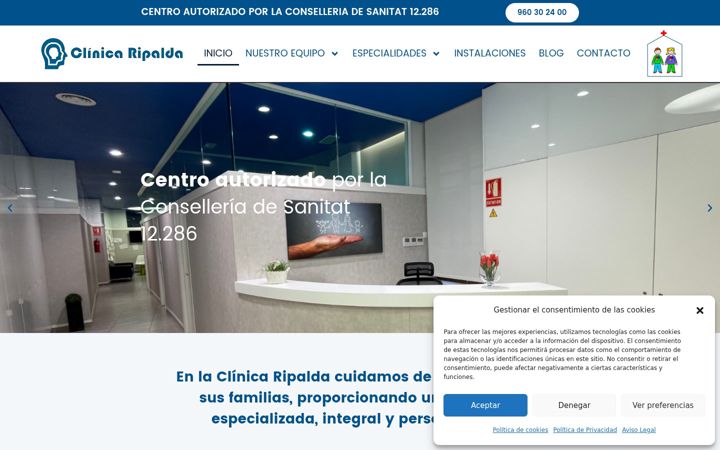 Captura de ecrã de clinicaripalda.es