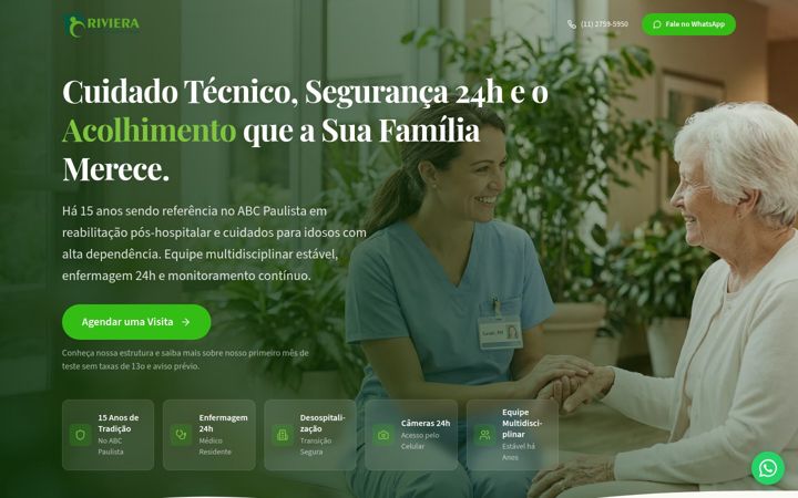 Screenshot of clinicariviera.com.br