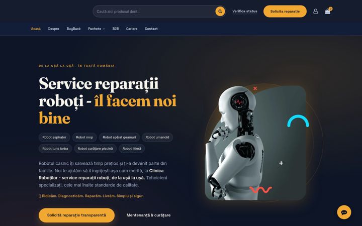 Zrzut ekranu clinicarobotilor.ro