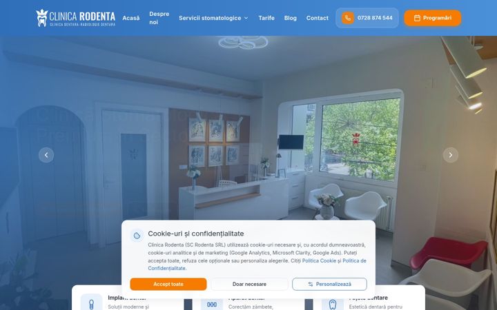 Zrzut ekranu clinicarodenta.ro