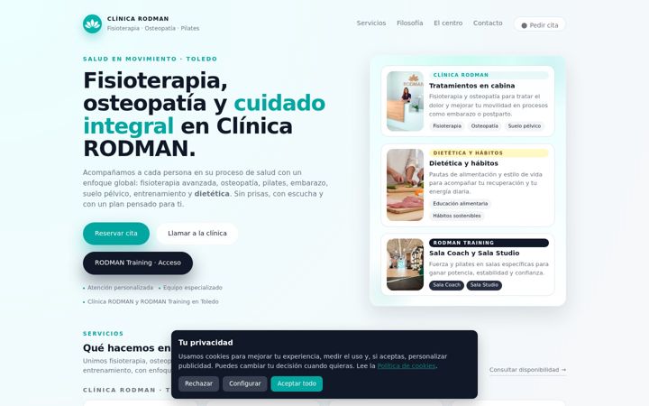 Screenshot of clinicarodman.es