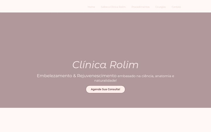 Screenshot of clinicarolim.com.br