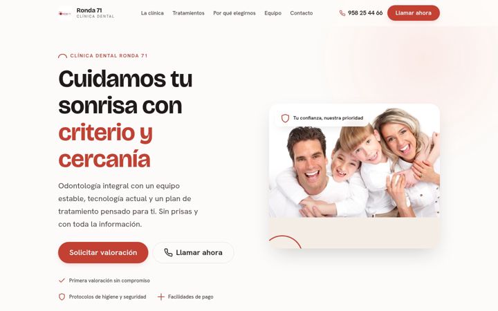 Screenshot of clinicaronda71.com
