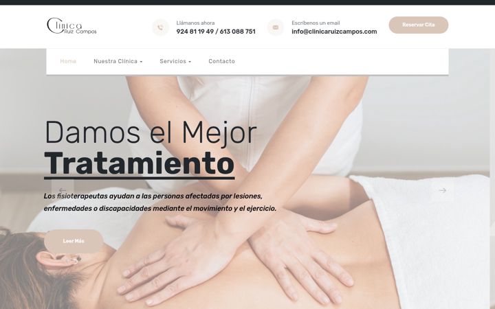 Screenshot of clinicaruizcampos.com