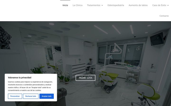 Captura de ecrã de clinicarutedent.es