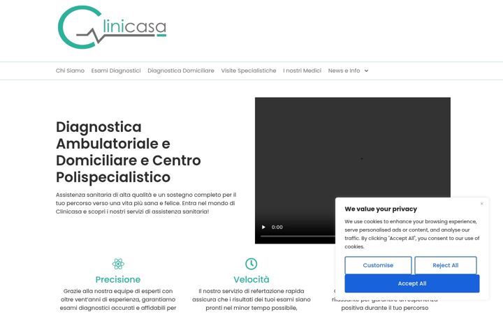 Screenshot of clinicasa.it