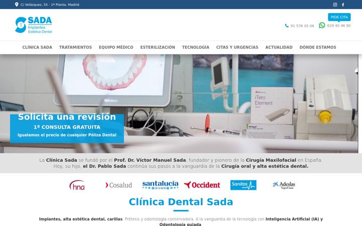 Screenshot di clinicasada.net