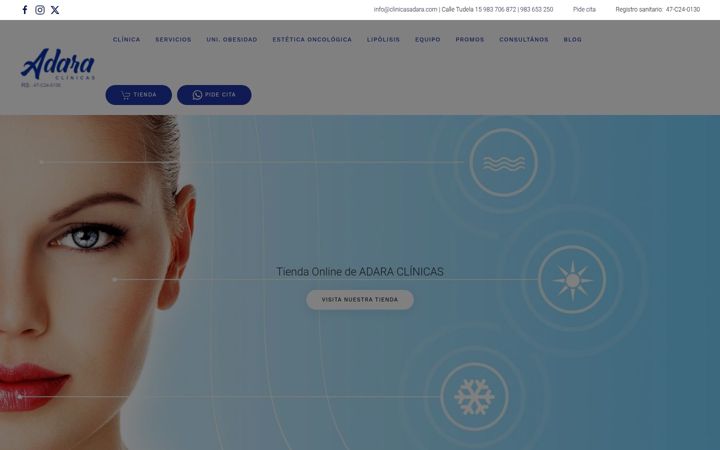 Screenshot of clinicasadara.com