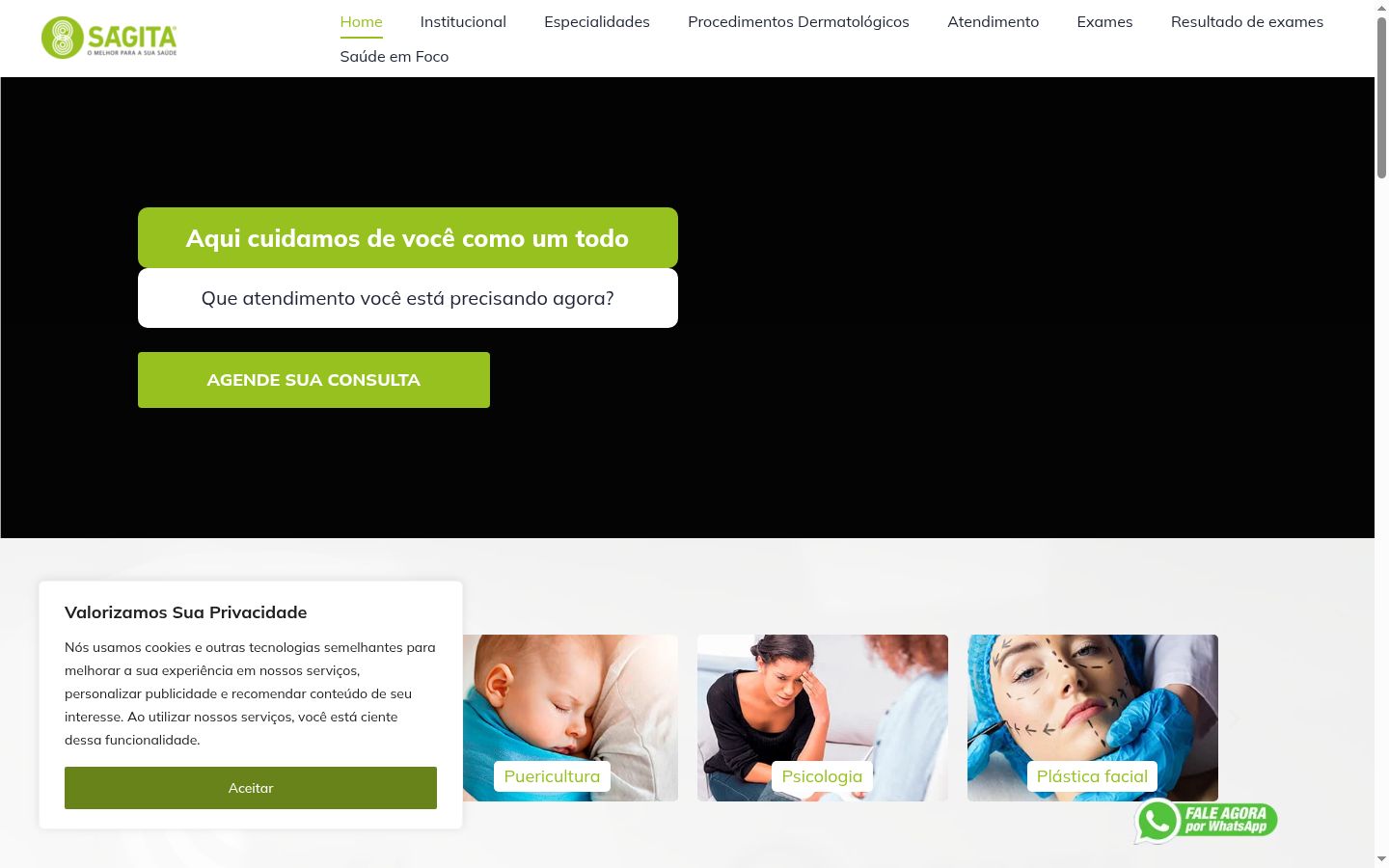 Capture d'écran de la bannière de consentement affichée avant toute interaction