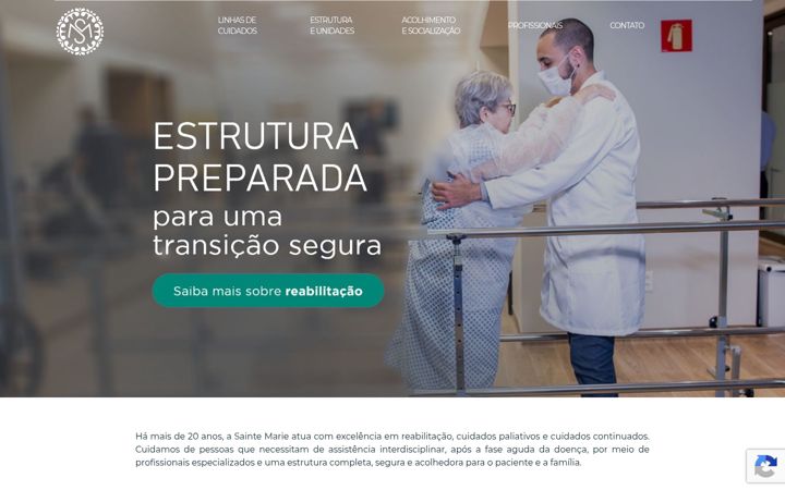 Screenshot of clinicasaintemarie.com.br