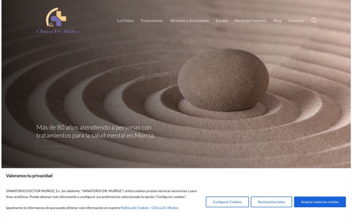 Screenshot of clinicasaludmentaldoctormunoz.es