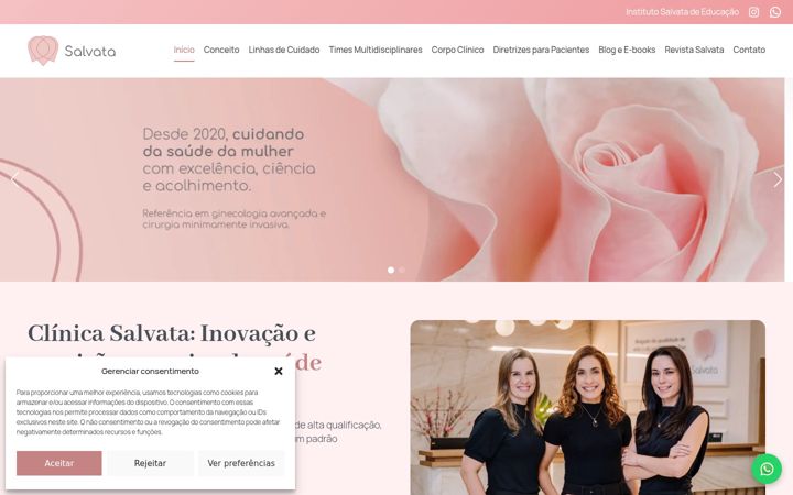 Screenshot of clinicasalvata.com.br