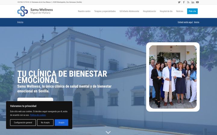 Screenshot of clinicasamu.com