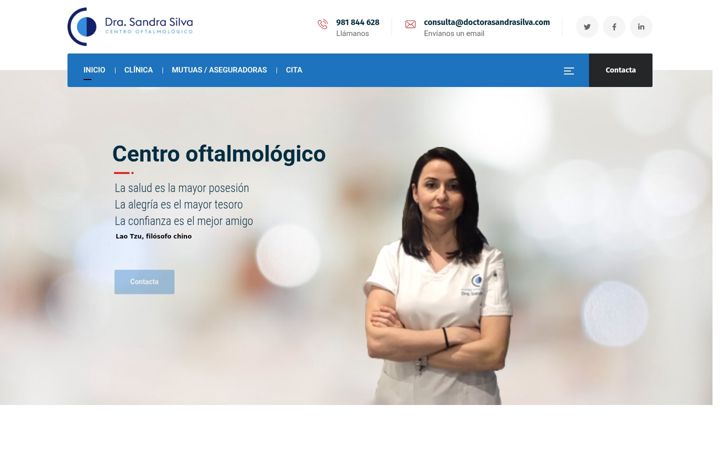Screenshot of clinicasandrasilva.com