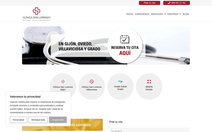 Screenshot του clinicasanlorenzo.es