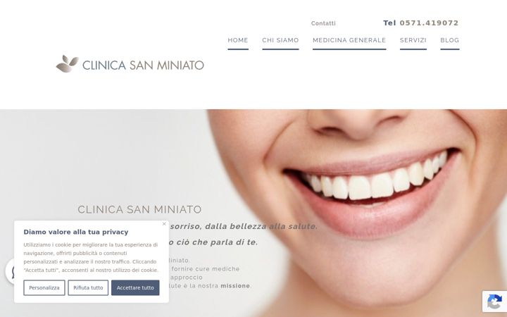 Screenshot of clinicasanminiato.com