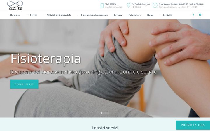 Screenshot of clinicasanna.it