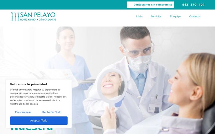 Screenshot of clinicasanpelayo.com