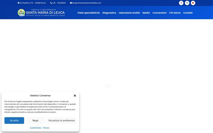 Captura de ecrã de clinicasantamariadileuca.it